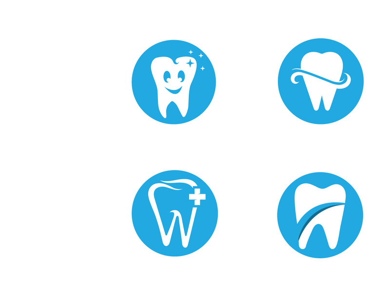 Dental care logo vector icon design