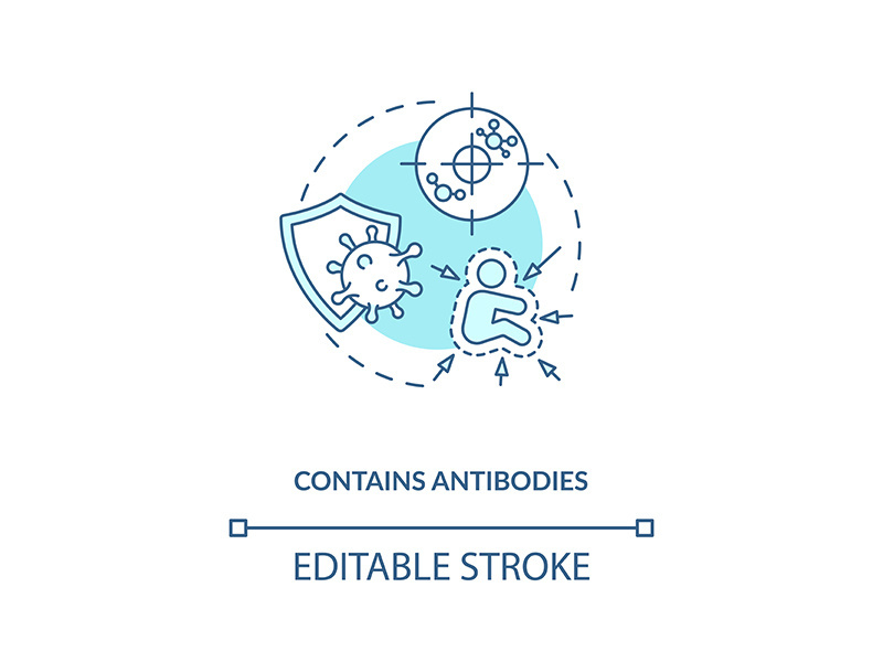 Contains antibodies concept icon