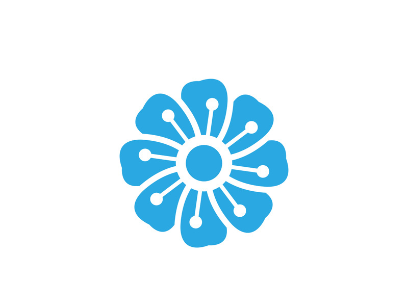 flower vector icon design template
