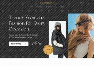 Lavish Lane - Colección de aterrizaje de página de inicio