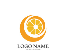 Orange logo design vector icon illustration design