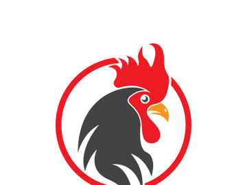 Rooster logo icon vector and symbol template design illustration preview picture