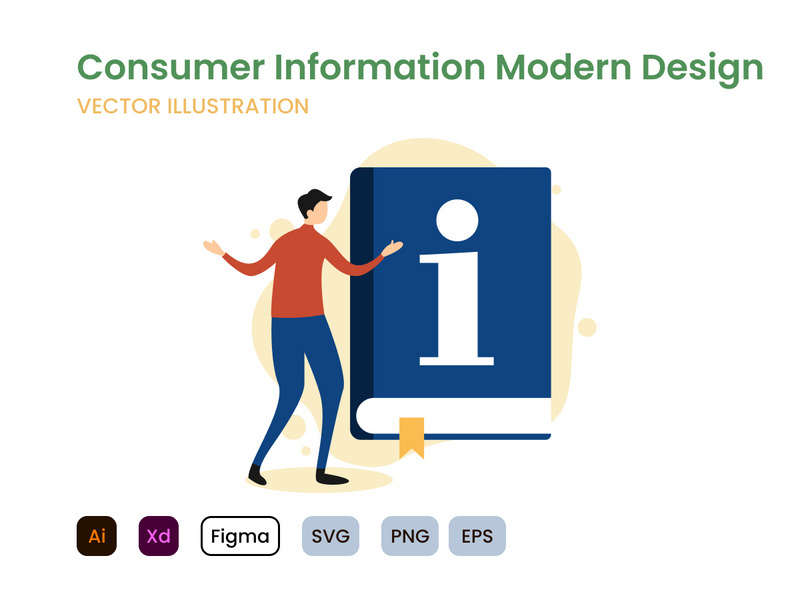 Customer information flat modern design.