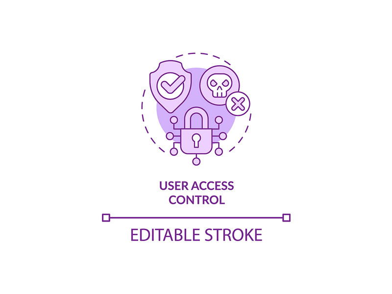 User access purple control concept icon