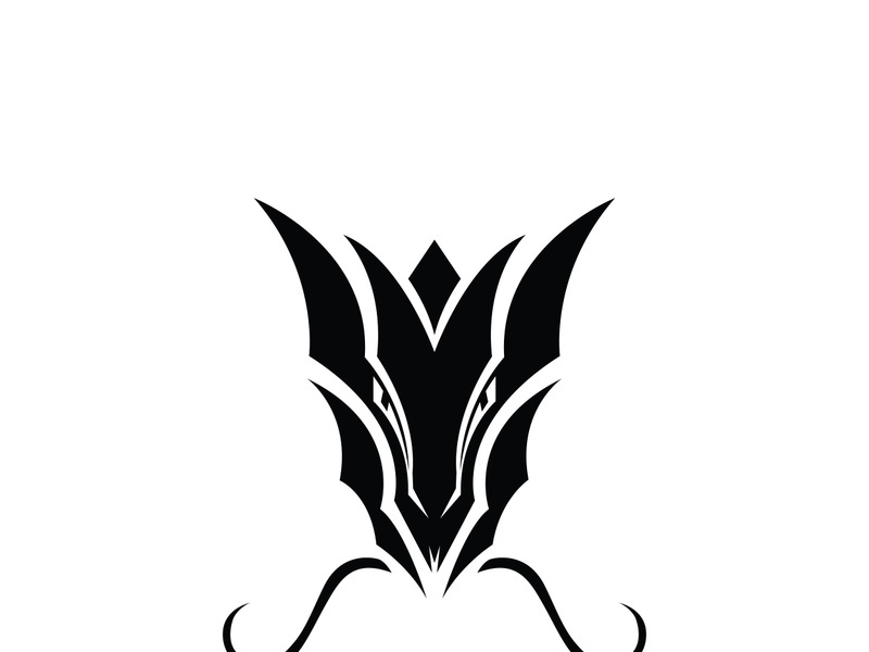 Dragon head vector image logo