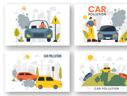 9 Car Air Pollution Illustration