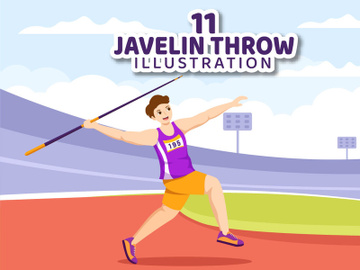 11 Javelin Throw Sports Illustration preview picture