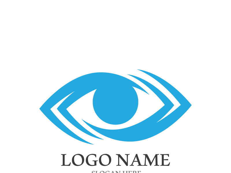 Branding identity corporate eye care vector logo design