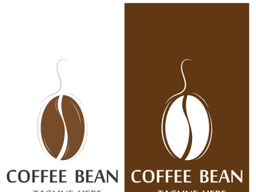 Coffee bean logo for cafe, business, label. preview picture