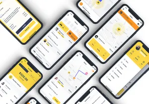 Taxi Driver Booking UI Kit for ADOBE XD
