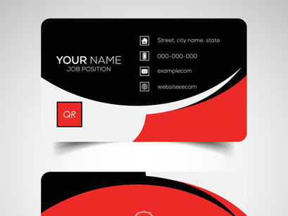 10 Double-sided creative and modern business card template. Vector illustration