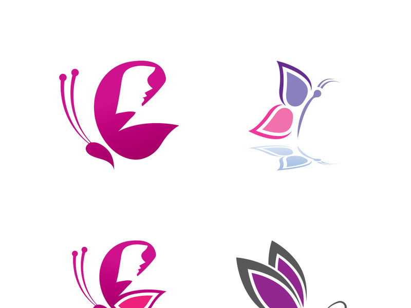 Butterfly logo icon vector design illustration