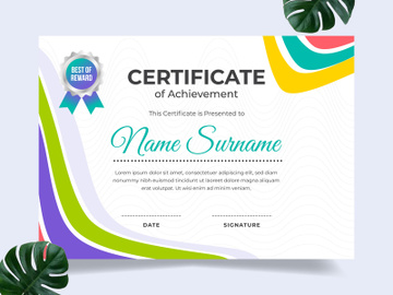 Modern certificate design template preview picture