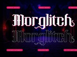 Morglitch | Pixelated Font preview picture