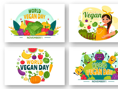 10 World Vegan Day Illustration