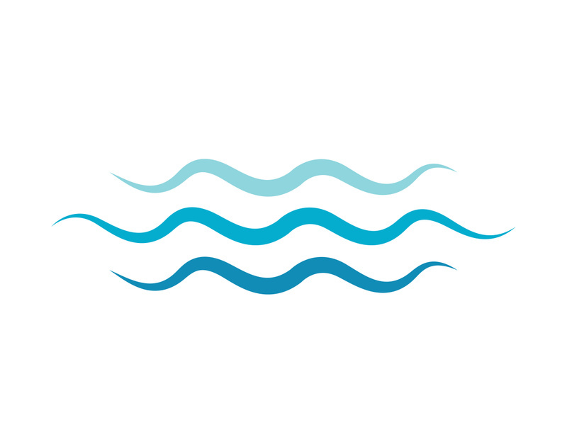 Water wave vector icon illustration