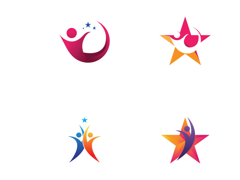 people star logo and symbol