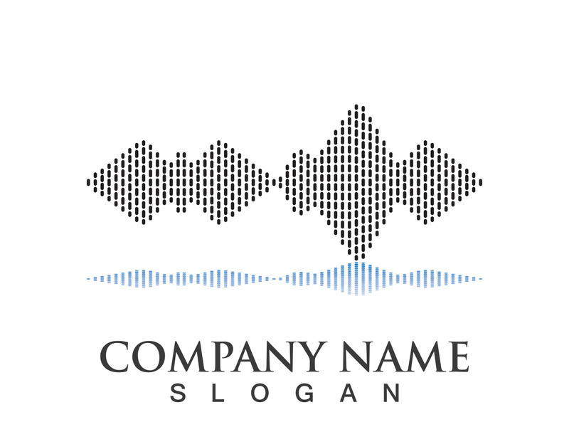 Sound waves vector illustration design template