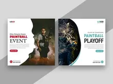Paintball Tournament Social Media Post Template
