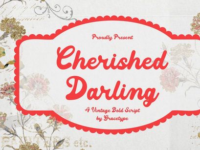 Cherished Darling | Vintage Bold Script