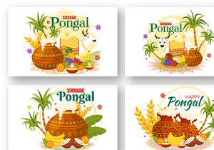 12 Happy Pongal Illustration
