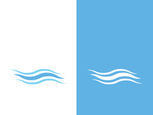 Wave beach vector illustration design logo