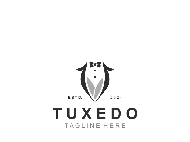 Tuxedo Suit Gentleman logo Fashion Tailor Clothes Vintage Classic design