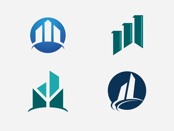 Buildings real estate logo vector