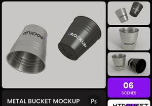 Metal Bucket Mockup