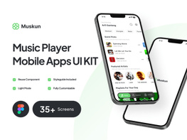 Musicor UI Kit v1.0 - The Music player uikit by uilarax preview picture