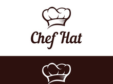 Chef hat logo for restaurant, cafe and online food delivery. Logo with vector design.
