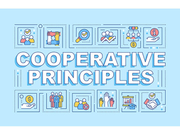 Cooperative principles word concepts blue banner preview picture