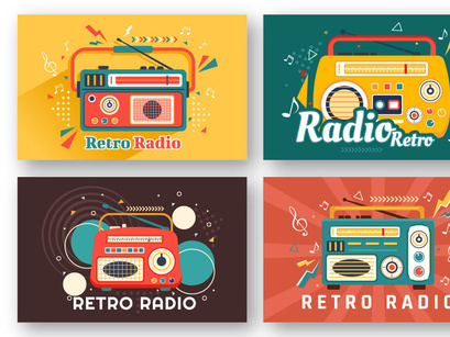 12 Retro Radio Illustration