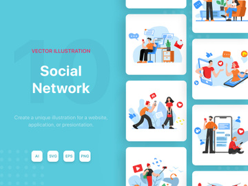 M79_Social Network Illustrations preview picture