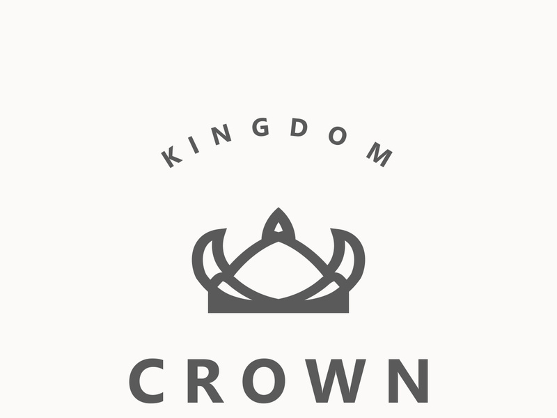 Premium style crown logo vintage abstract symbol. Royal king icon. Modern luxury brand element sign. Vector illustration