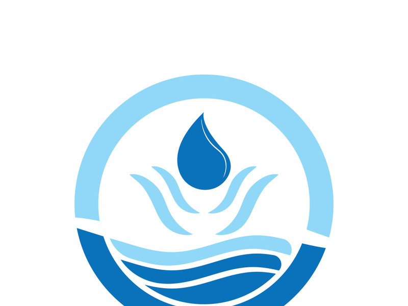 Water drop logo icon illustration template design