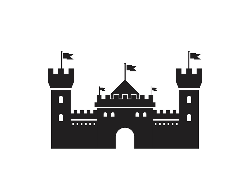 Castle vector illustration icon