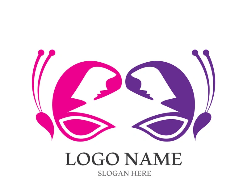 Fresh lavender flower logo vector flat design