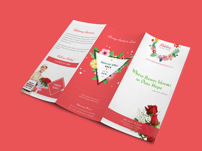 Flower Bouquet Shop - Trifold Brochure