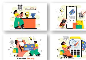 10 Cashless Society Payment Illustration