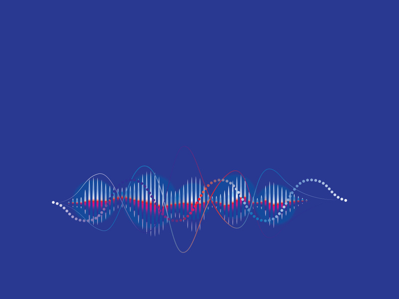 Sound waves logo background modern music vector image