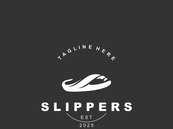 Slippers Logo creative Design vintage Concept Illustration Symbol Icon