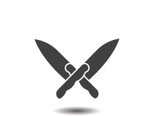 Knife logo icon template and symbol vector design illustration