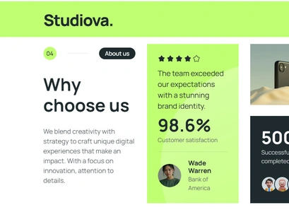 Studiova Bootstrap Website Template
