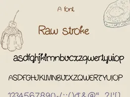 RawStroke – Handcrafted Scribble Font preview picture