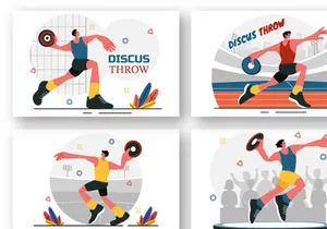 9 Discus Throw Playing Illustration