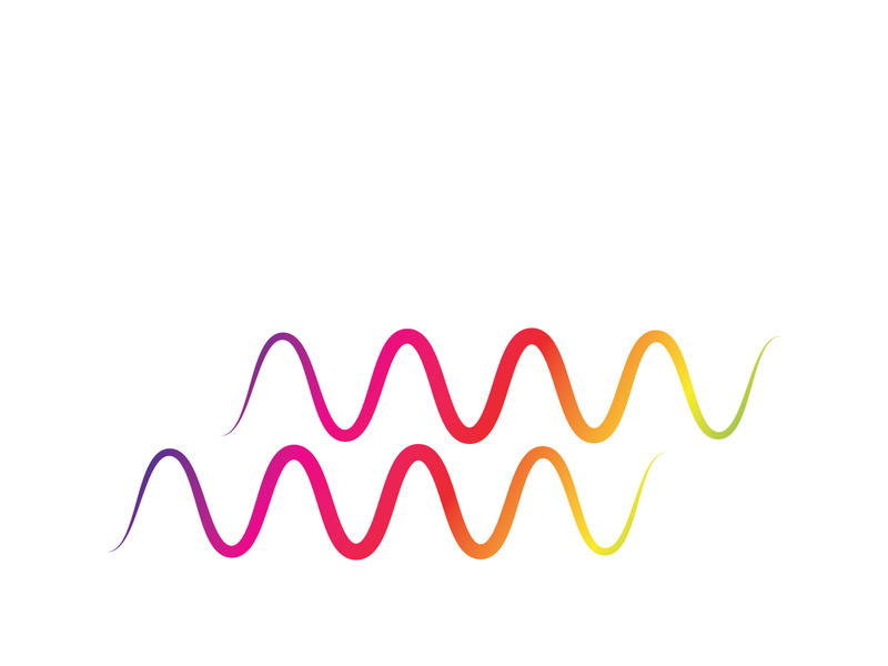 Sound waves vector illustration design template