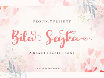 Bila Seyka - Lovely Script Font preview picture