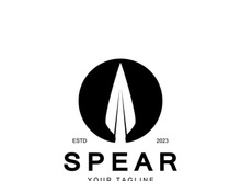 Spear logo icon vector illustration design.Head spear logo vintage illustration design vector