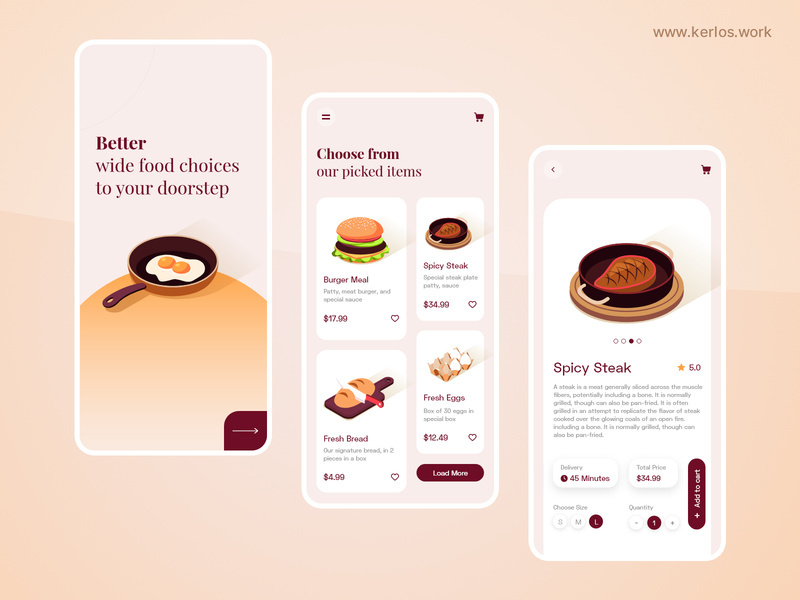 Food UX/ UI App Template